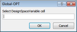DesignSpaceVariable Selection Dialog graphic